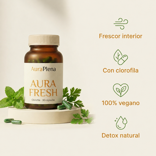 Aura Fresh — Cápsulas de Frescor con Clorofila · 30 Cápsulas