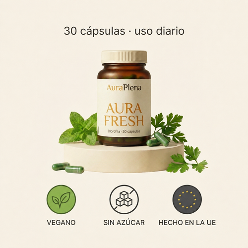 Aura Fresh — Cápsulas de Frescor con Clorofila · 30 Cápsulas