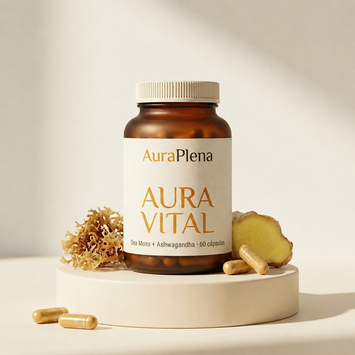 Aura Vital — Sea Moss Multinutriente con Ashwagandha · 60 Cápsulas